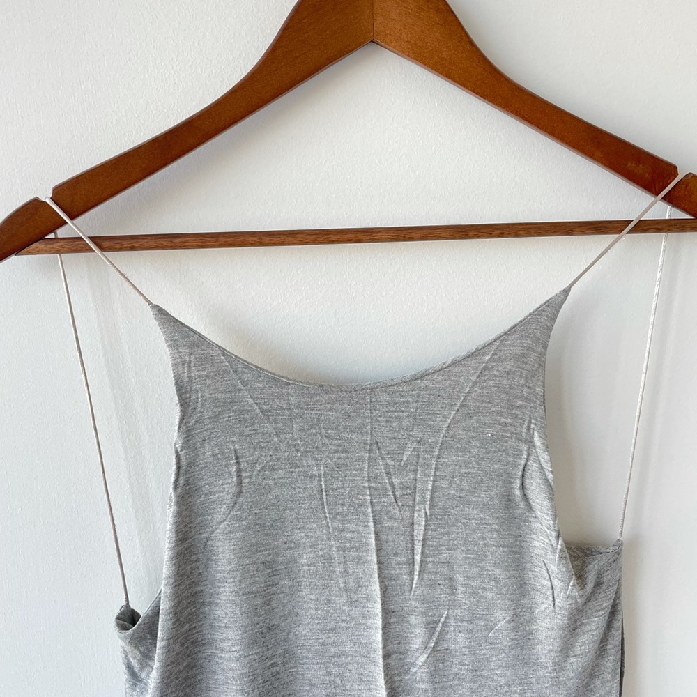 Light grey strappy maxi blackless dress, Size S